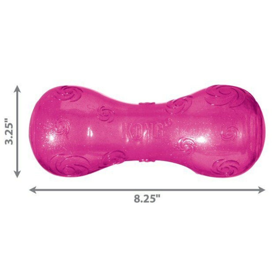 Dog Kong | Kong Squeezz Crackle Dumbbell For Dogs, Color Varies