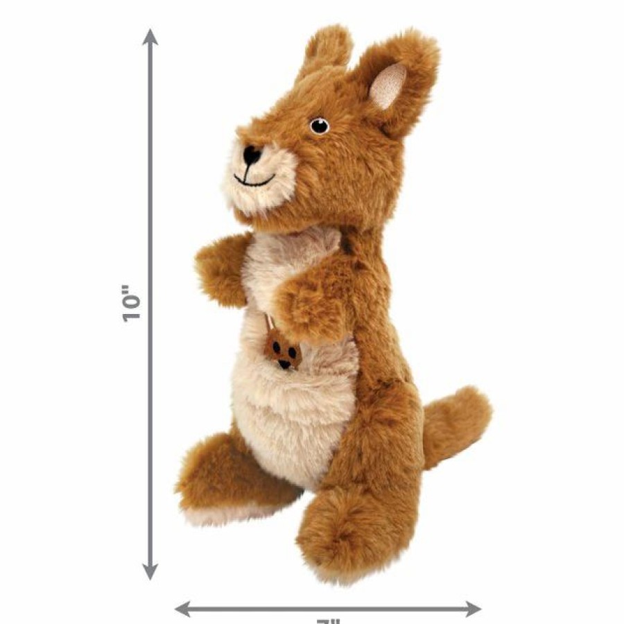 Dog Kong | Kong Shakers Passports Kangaroo Squeaky Plush Dog Toy, Medium