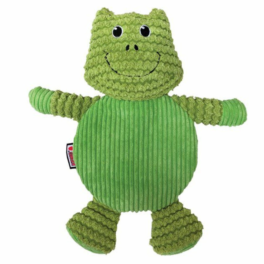 Dog Kong | Kong Low Stuff Crackle Tummiez Frog Squeaky Plush Dog Toy, Large