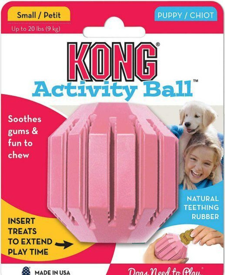 Dog Kong | Kong Puppy Activity Ball Dog Toy, Color Varies, Small + Kong Stuff'N Puppy Ziggies Dog Treats, Small, 12 Count