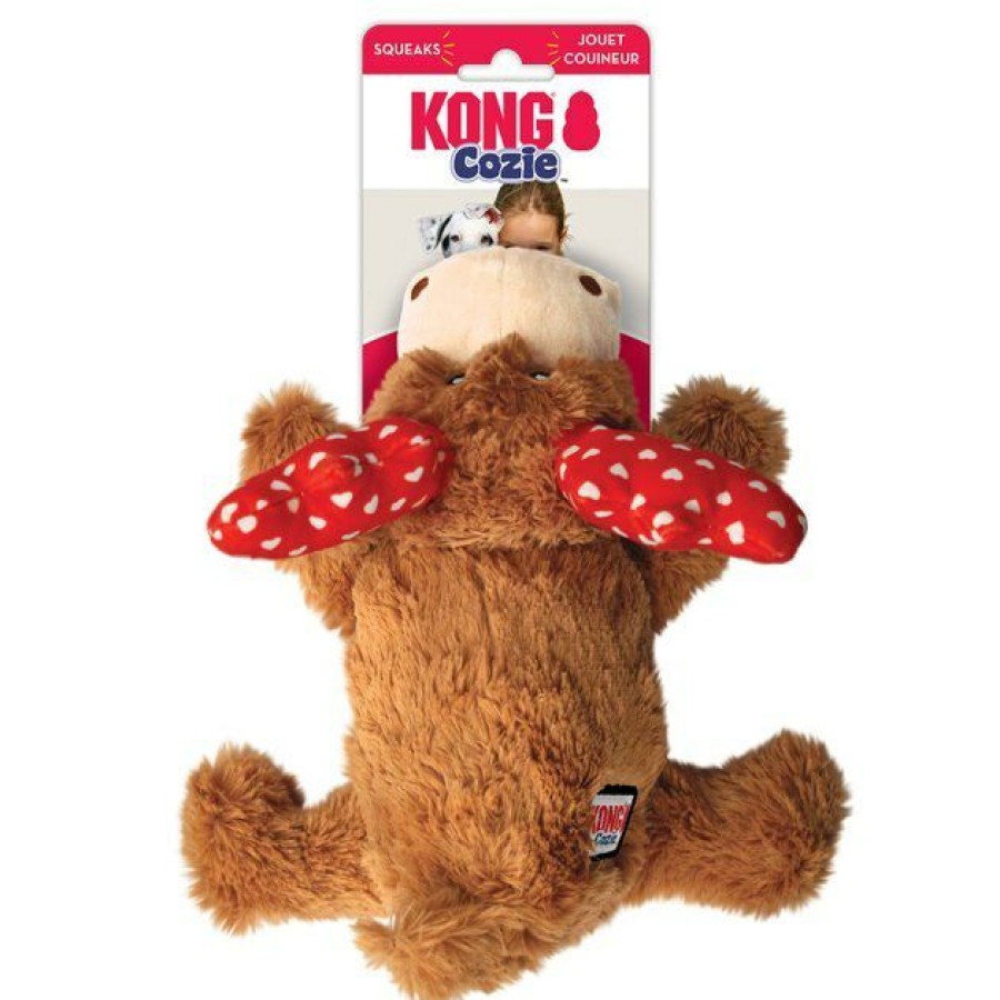 Dog Kong | Kong Marvin The Moose Cozie Squeaky Dog Toy, Medium