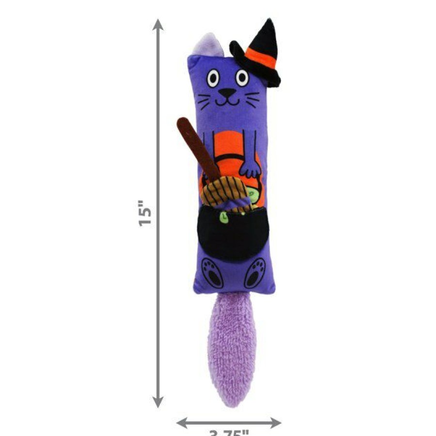 Cat Kong | Kong Kickeroo 2-In-1 Witch Plush Cat Toy With Catnip