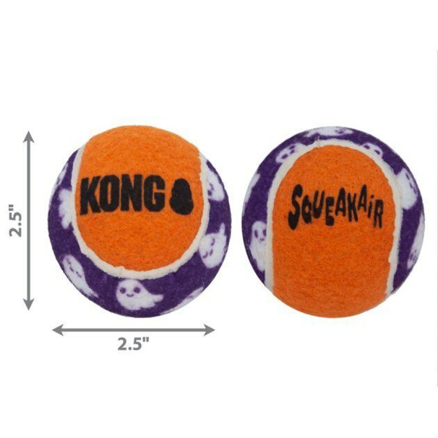 Dog Kong | Kong Halloween Squeakair Ghost Squeaky Ball Dog Toy, 3 Count, Medium