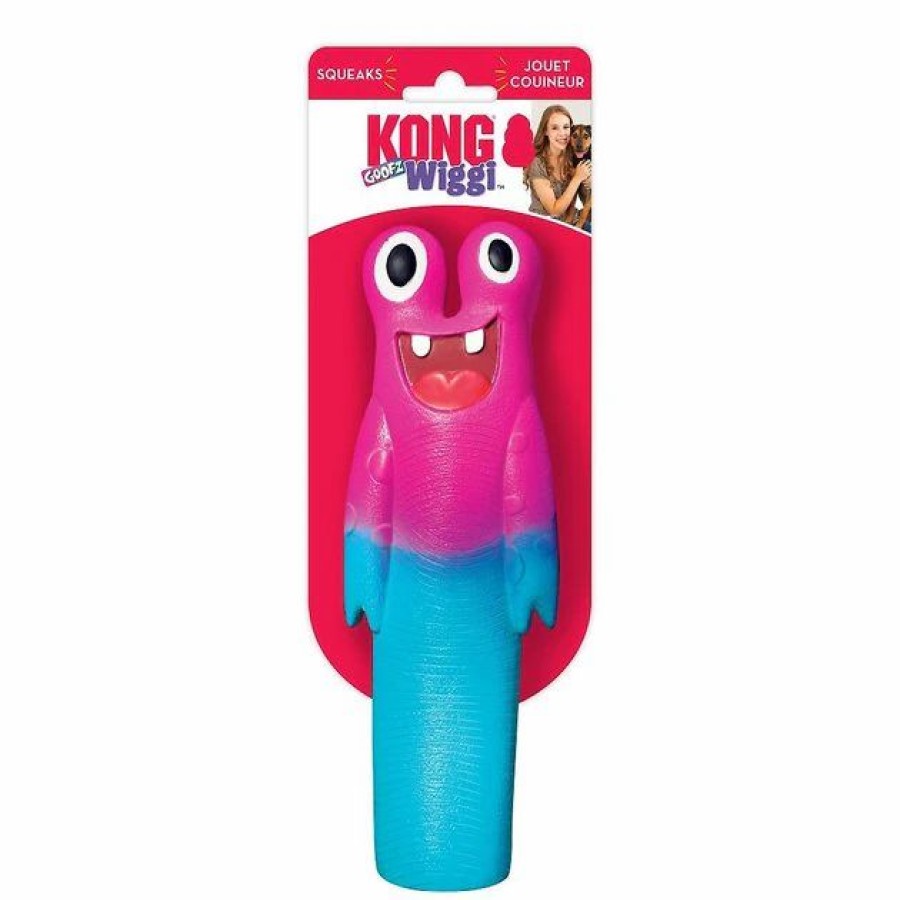 Dog Kong | Kong Wiggi Goofz Squeaky Dog Toy, Character Varies