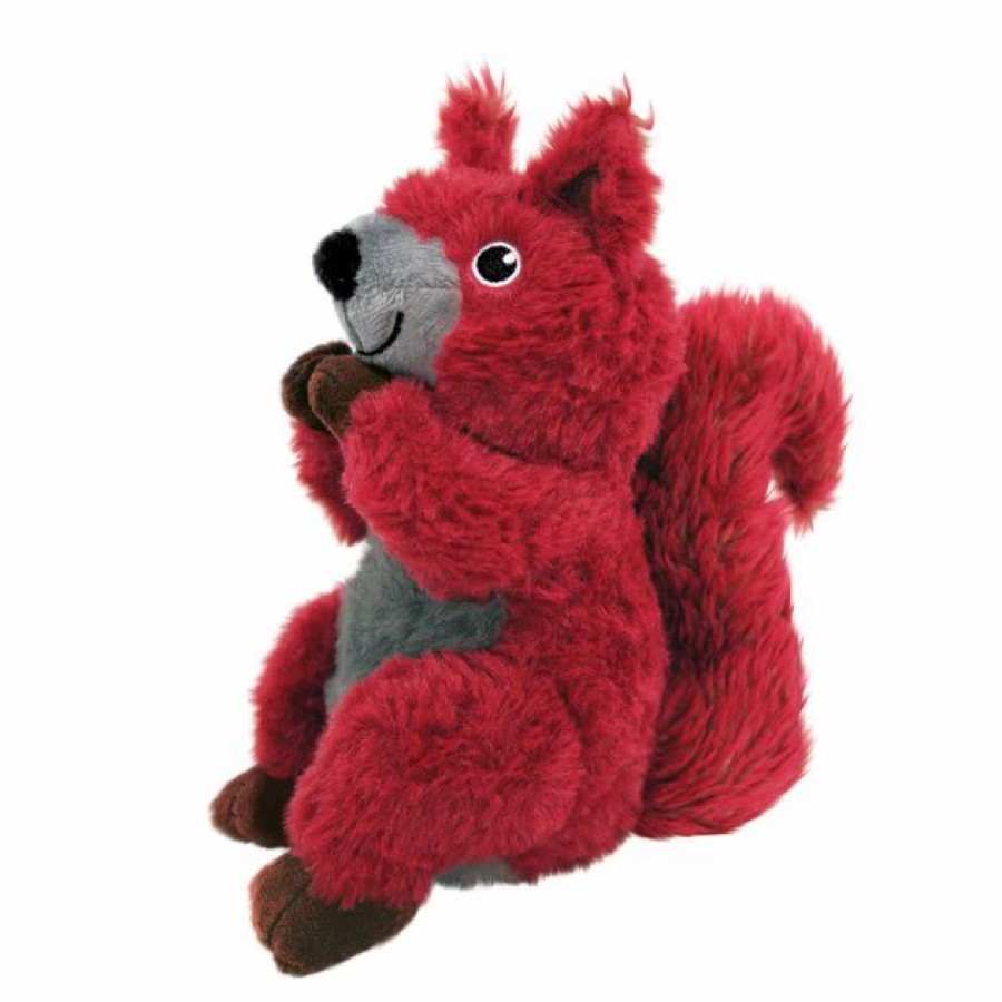 Dog Kong | Kong Shakers Passports Red Squirrel Squeaky Plush Dog Toy, Medium