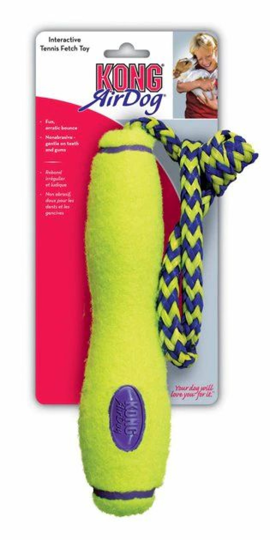 Dog Kong | Kong Airdog Fetch Stick With Rope Dog Toy