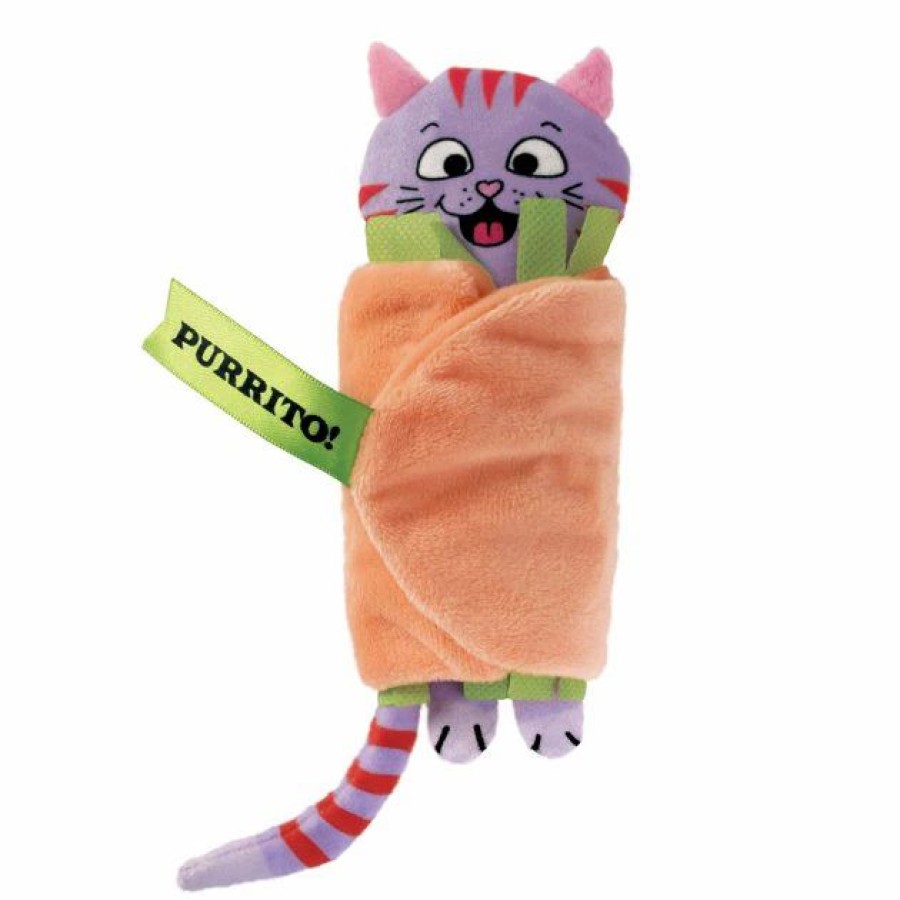 Cat Kong | Kong Pull-A-Partz Purrito Plush Cat Toy With Catnip