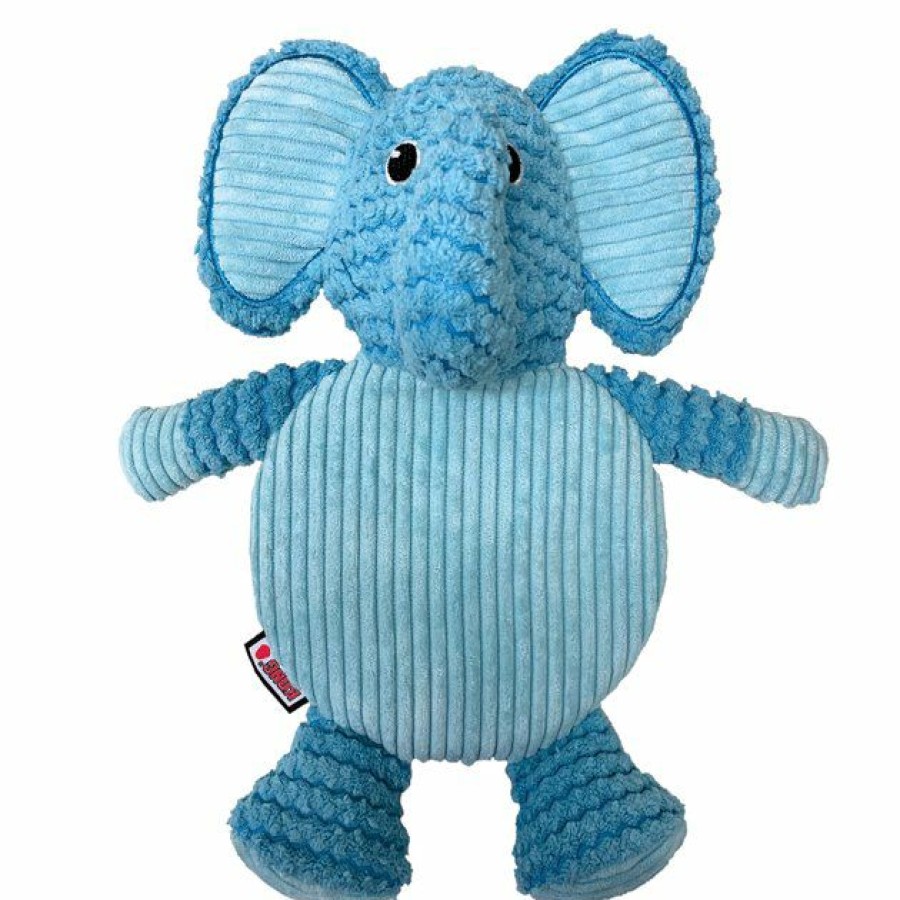 Dog Kong | Kong Low Stuff Crackle Tummiez Elephant Squeaky Plush Dog Toy, Large