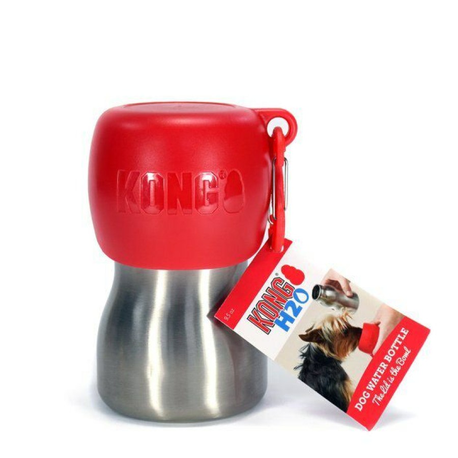 Dog Kong | Kong H2O Dog Stainless Steel Bottle Red