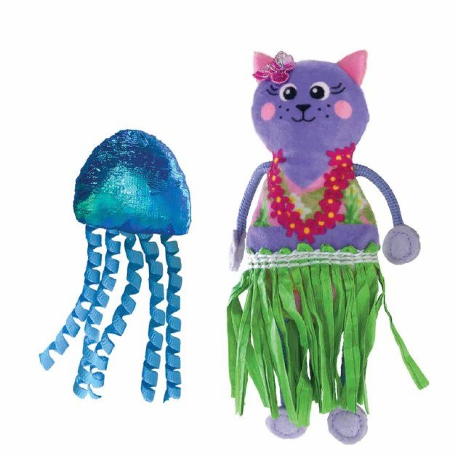 Cat Kong | Kong Tropics Hula Cat Toy, 2 Count