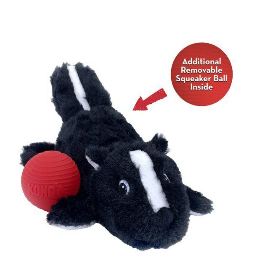 Dog Kong | Kong Cozie Pocketz Skunk Dog Toy, Black/White