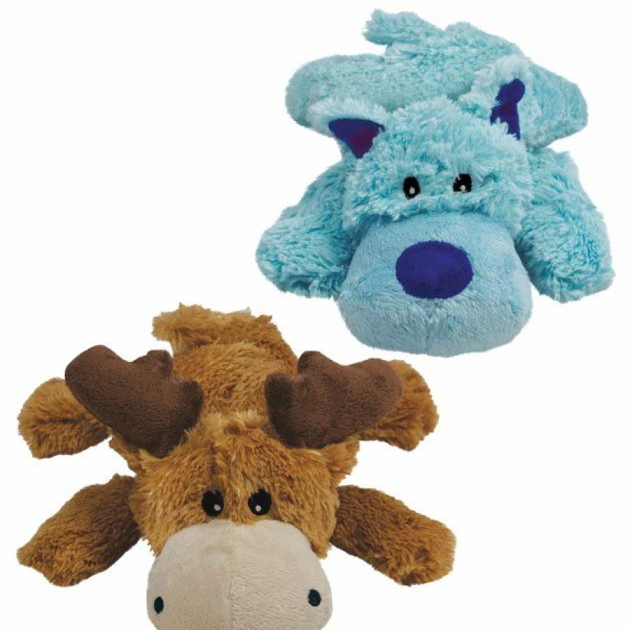 Dog Kong | Kong Cozie Marvin The Moose Plush Dog Toy, Medium & Kong Cozie Baily The Blue Dog Toy