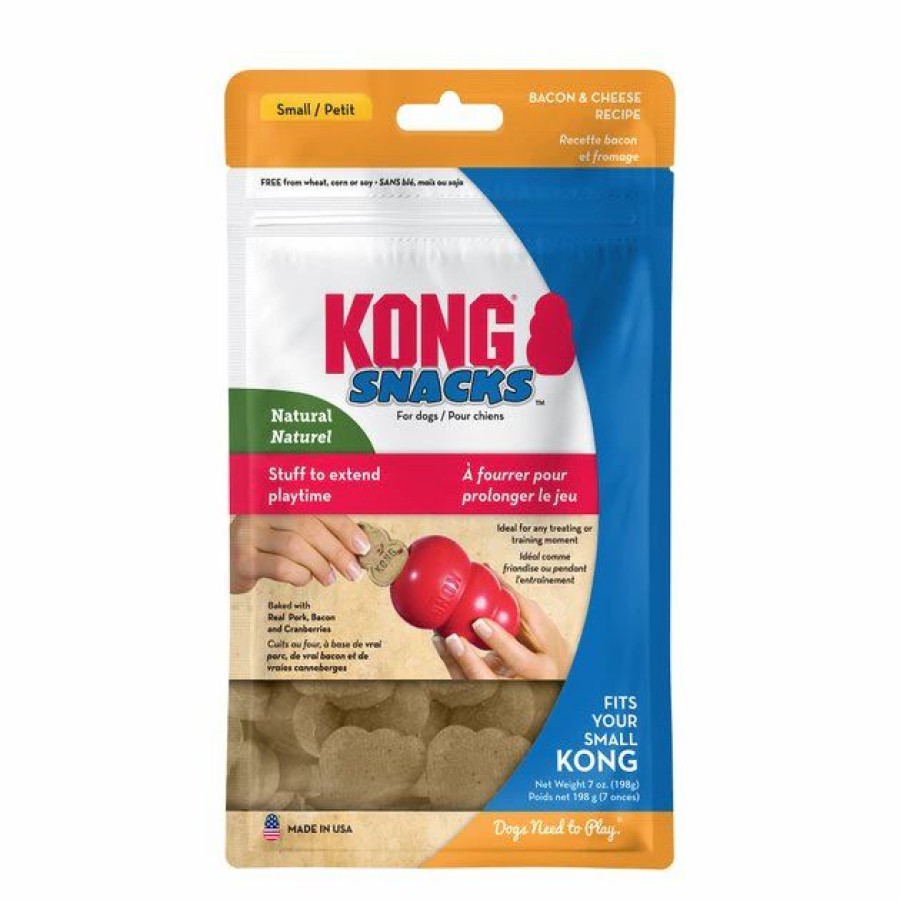 Dog Kong | Kong Stuff'N Bacon & Cheese Snacks Dog Small Treats, 7-Oz Bag