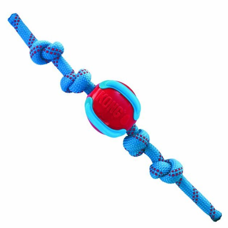 Dog Kong | Kong Jaxx Brights Ball Rope Dog Toy