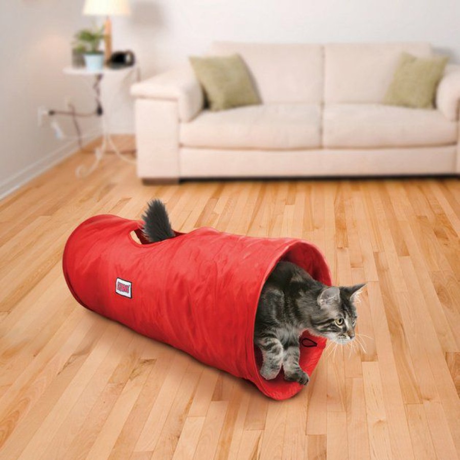 Cat Kong | Kong Active Nylon Tunnel Cat Toy, Red