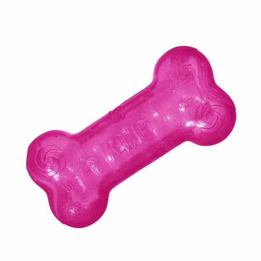 Dog Kong | Kong Squeezz Crackle Bone For Dogs, Color Varies