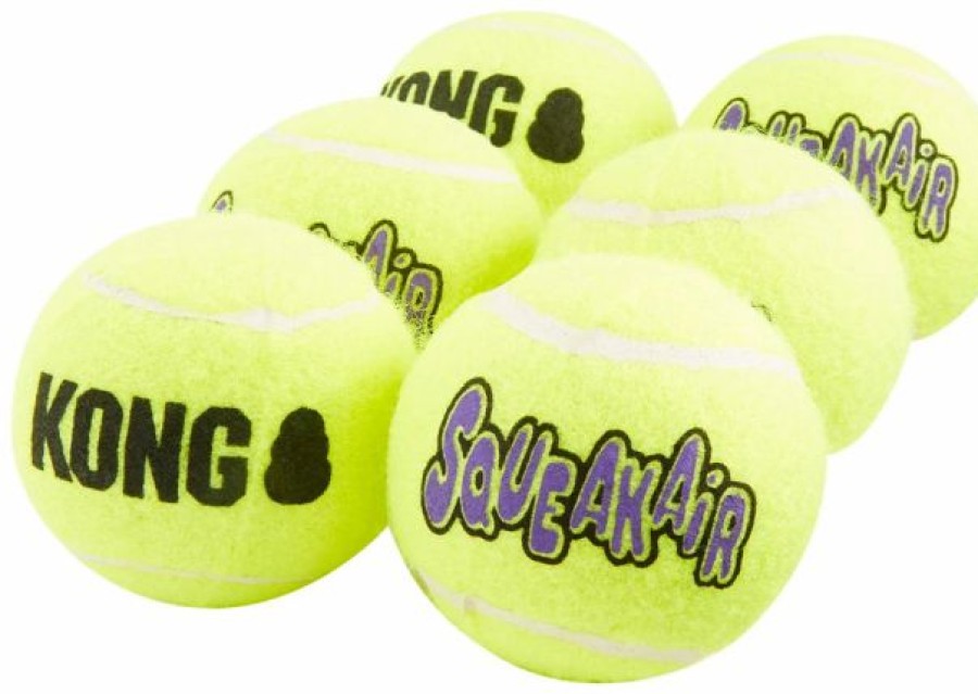 Dog Kong | Kong Squeakair Balls Packs Dog Toy, Medium, 6 Count