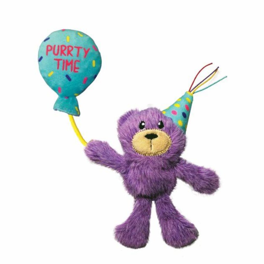 Cat Kong | Kong Cat Occasions Birthday Teddy Plush Cat Toy With Catnip