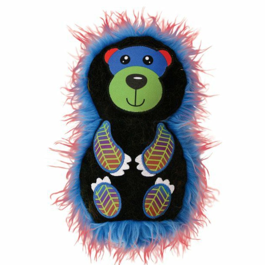 Dog Kong | Kong Roughskinz Suedez Bear Squeaky Dog Toy