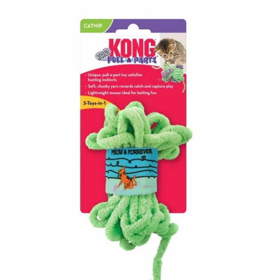 Cat Kong | Kong Pull-A-Partz Yarnz Assorted Plush Cat Toy With Catnip