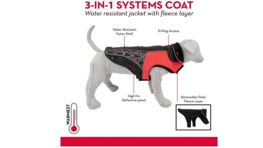 Uncategorized Kong | Kong 3-In-1 Systems Dog Coat, Black