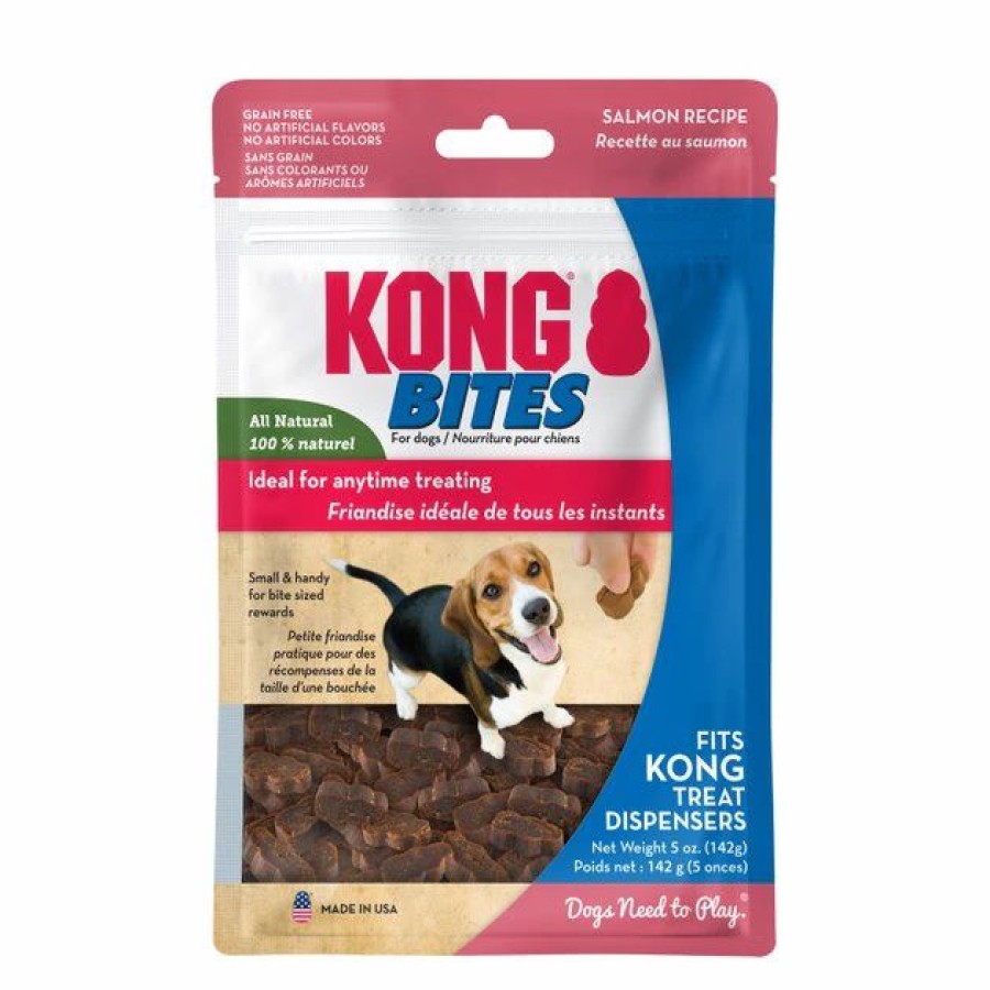 Dog Kong | Kong Bites Grain-Free Salmon Dog Treats, 5-Oz Bag