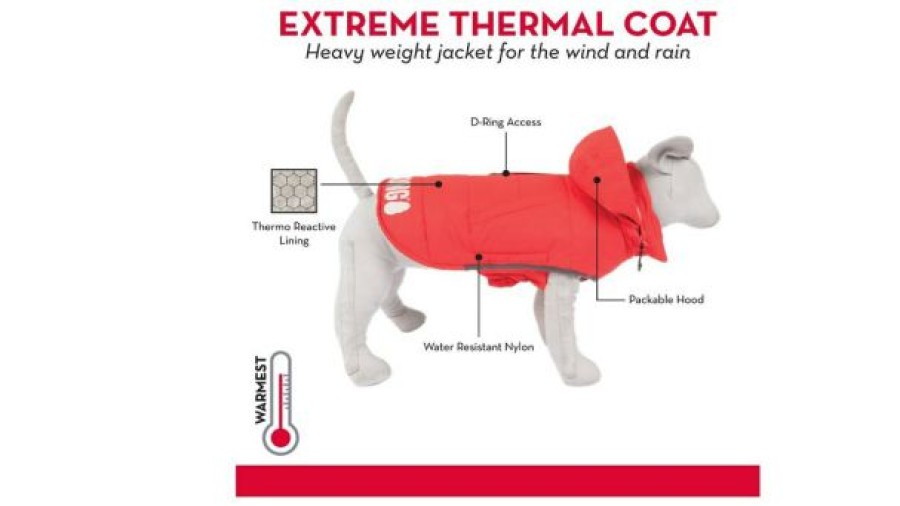 Uncategorized Kong | Kong Extreme Thermal Insulated Dog Parka, Red