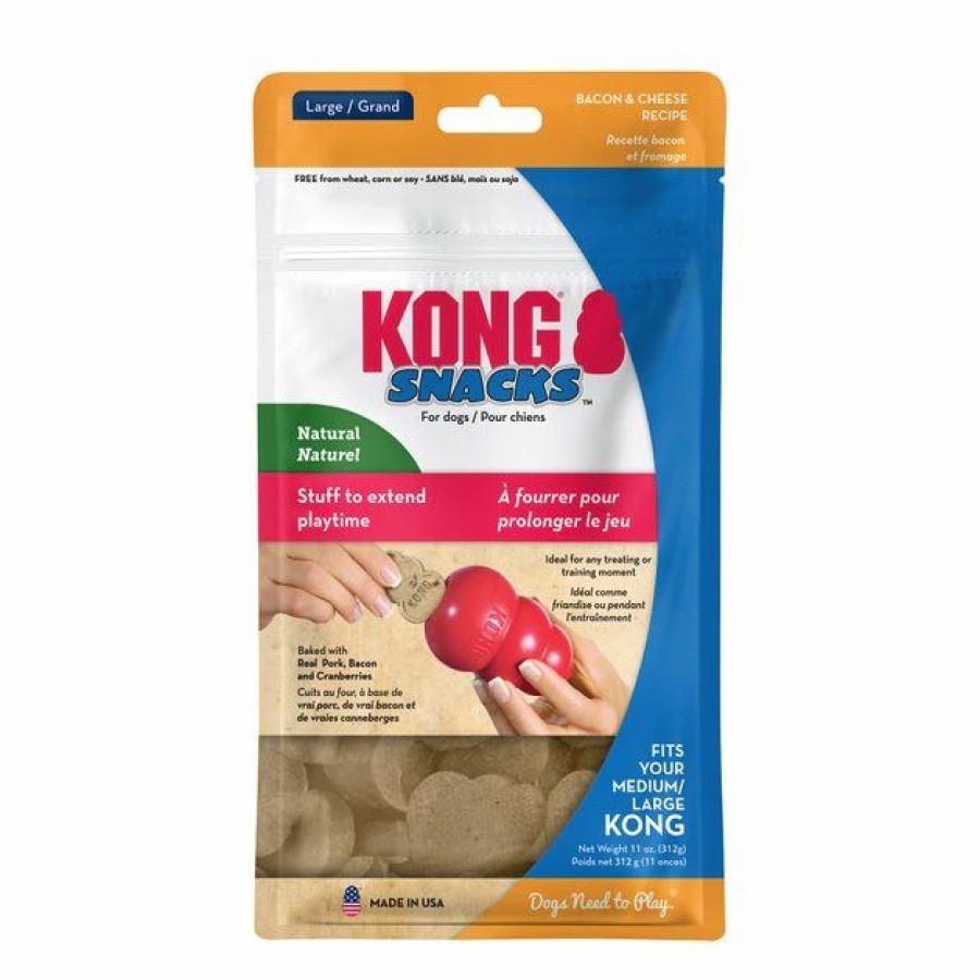 Dog Kong | Kong Stuff'N Bacon & Cheese Snacks Dog Large Treats, 11-Oz Bag