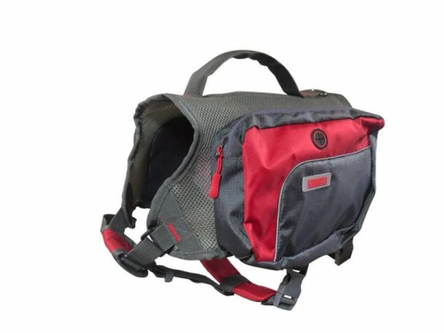 Dog Kong | Kong Scout Travel Day Dog Pack, Red/Gray