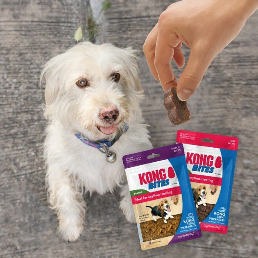 Dog Kong | Kong Bites Beef Dog Treats, 5-Oz Pouch