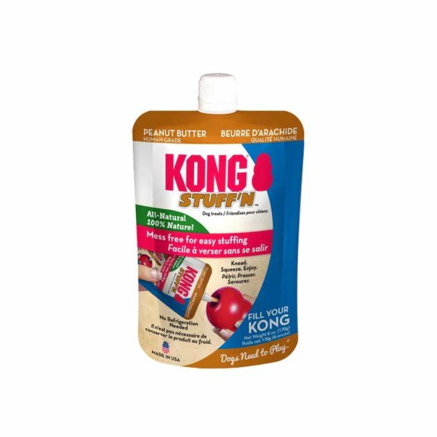 Dog Kong | Kong Stuff'N Peanut Butter Dog Treats, 6-Oz Pouch