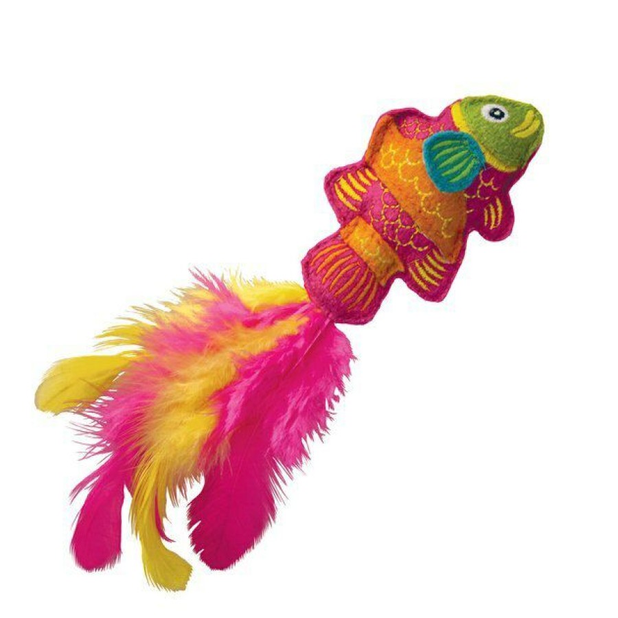 Cat Kong | Kong Tropics Fish Catnip Toy, Pink