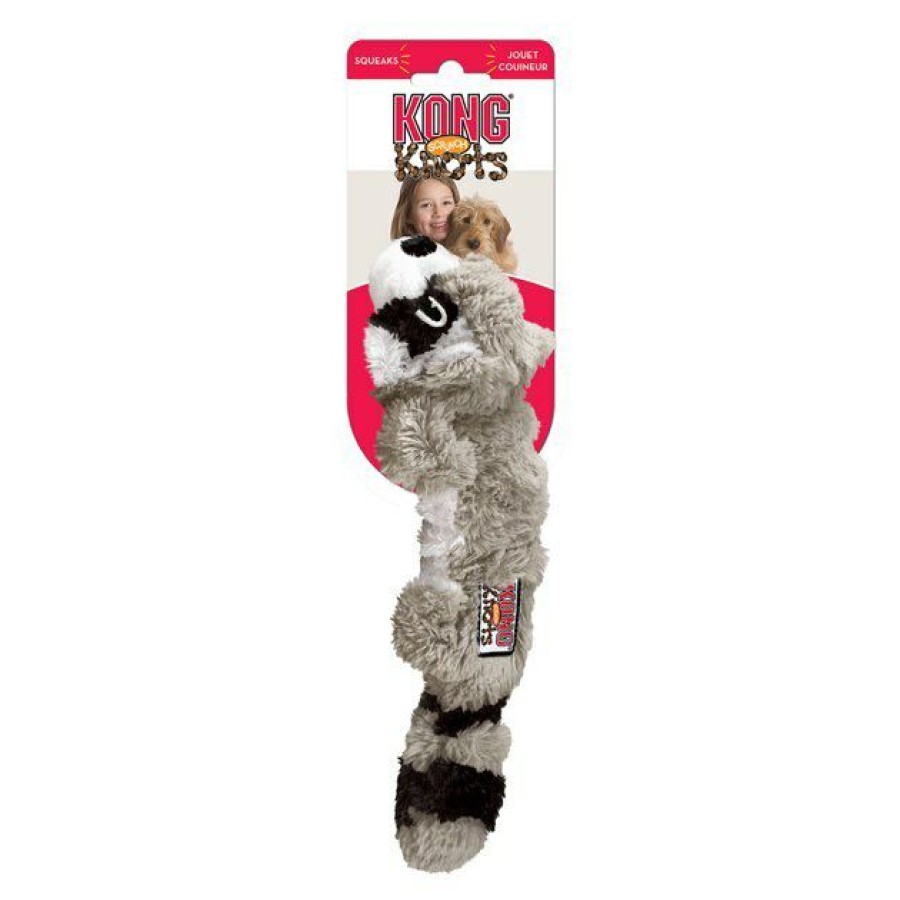 Dog Kong | Kong Scrunch Knots Raccoon Dog Toy