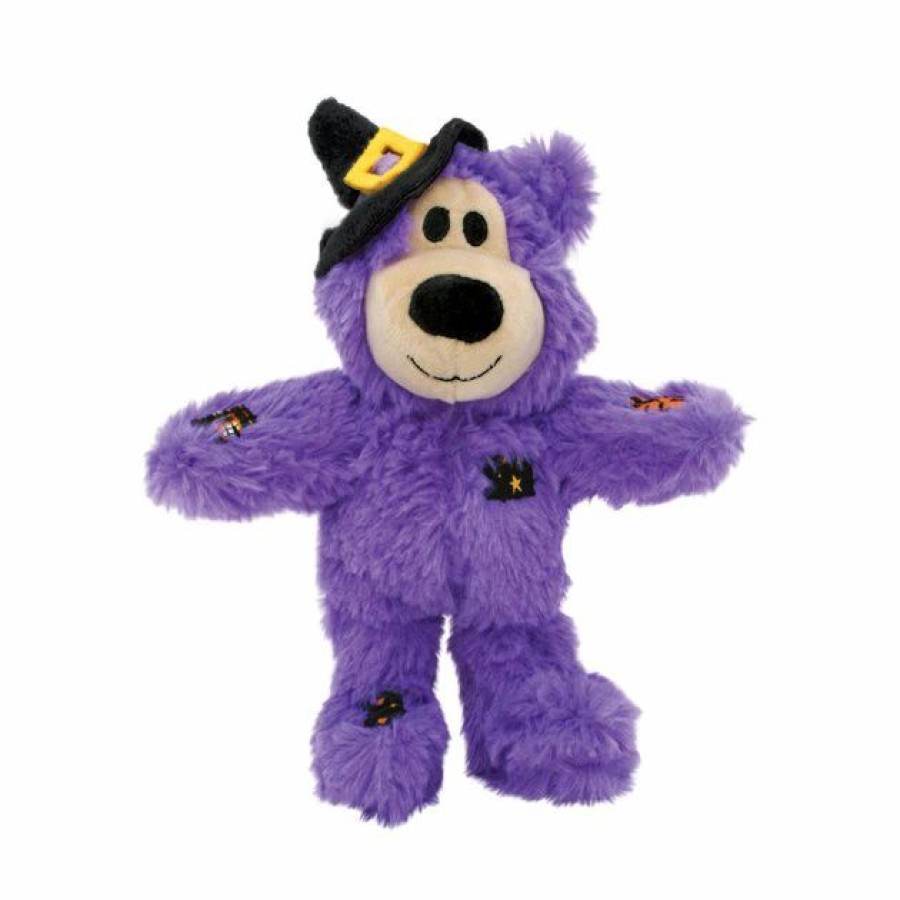 Dog Kong | Kong Wild Knot Bear Squeaky Plush Dog Toy, Purple