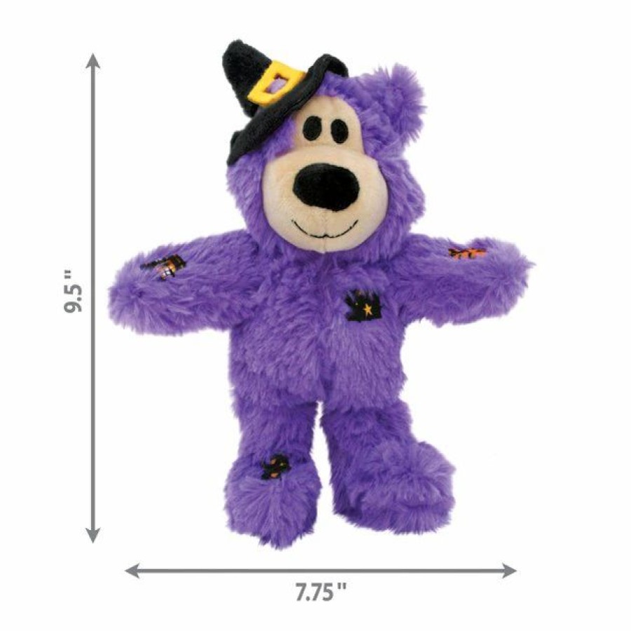 Dog Kong | Kong Wild Knot Bear Squeaky Plush Dog Toy, Purple